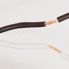 Twisted Rayon Cloth Covered Electric Lamp Cord with Polarized End Plug, Stripped Ends Ready for Wiring 8 feet Long