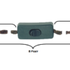 Switched Twisted Rayon Cloth Covered Electric Lamp Cord with Polarized End Plug, Switch, and Stripped Ends Ready for Wiring 8 feet Long - Image 2
