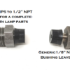 1/2" NPT pipe thread to 1/8" IPS NPS lamp nipple adapter diy Steampunk Industrial Lamp Bushing - Image 4