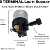3-Terminal E26 Medium Base Socket Interior with Turn Knob - Image 2