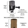 3 Terminal Socket with Insulator and threaded attachment