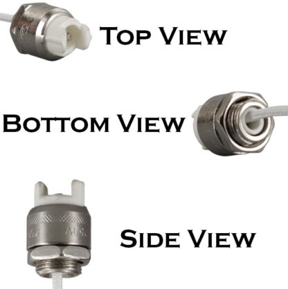 J-Type Halogen Socket with R7S Base – Includes 18" SF-1 Lead, Lock Nut, and Threaded Base – Ideal for J-Type Bulbs in Various Lighting Fixtures R7S Base Socket