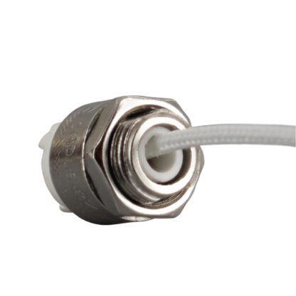 J-Type Halogen Socket with R7S Base – Includes 18" SF-1 Lead, Lock Nut, and Threaded Base – Ideal for J-Type Bulbs in Various Lighting Fixtures R7S Base Socket