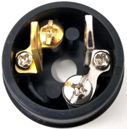 Black Mid-Century Embossed Lamp Plug, Antique Bakelite Electrical Plug