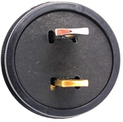 Black Mid-Century Embossed Lamp Plug, Antique Bakelite Electrical Plug
